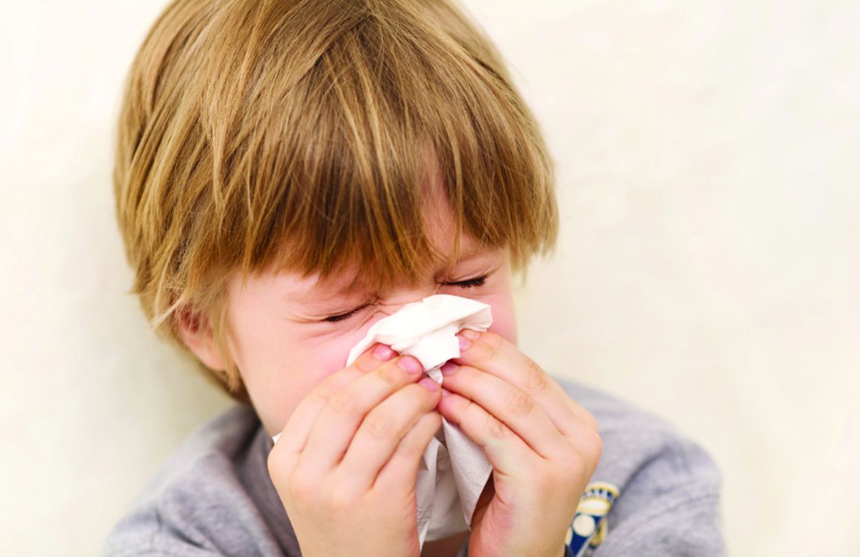 Tissues with nasal secretion - runny nose